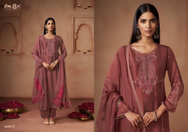 Omtex vareesha stone work dress materials wholesale
